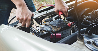 La batterie de la voiture en panne