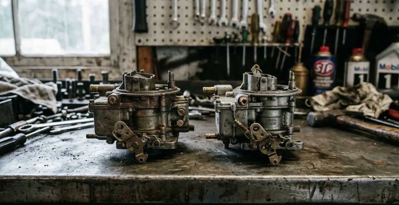 Deux carburateurs Solex similaires côte à côte pour comparaison de compatibilité